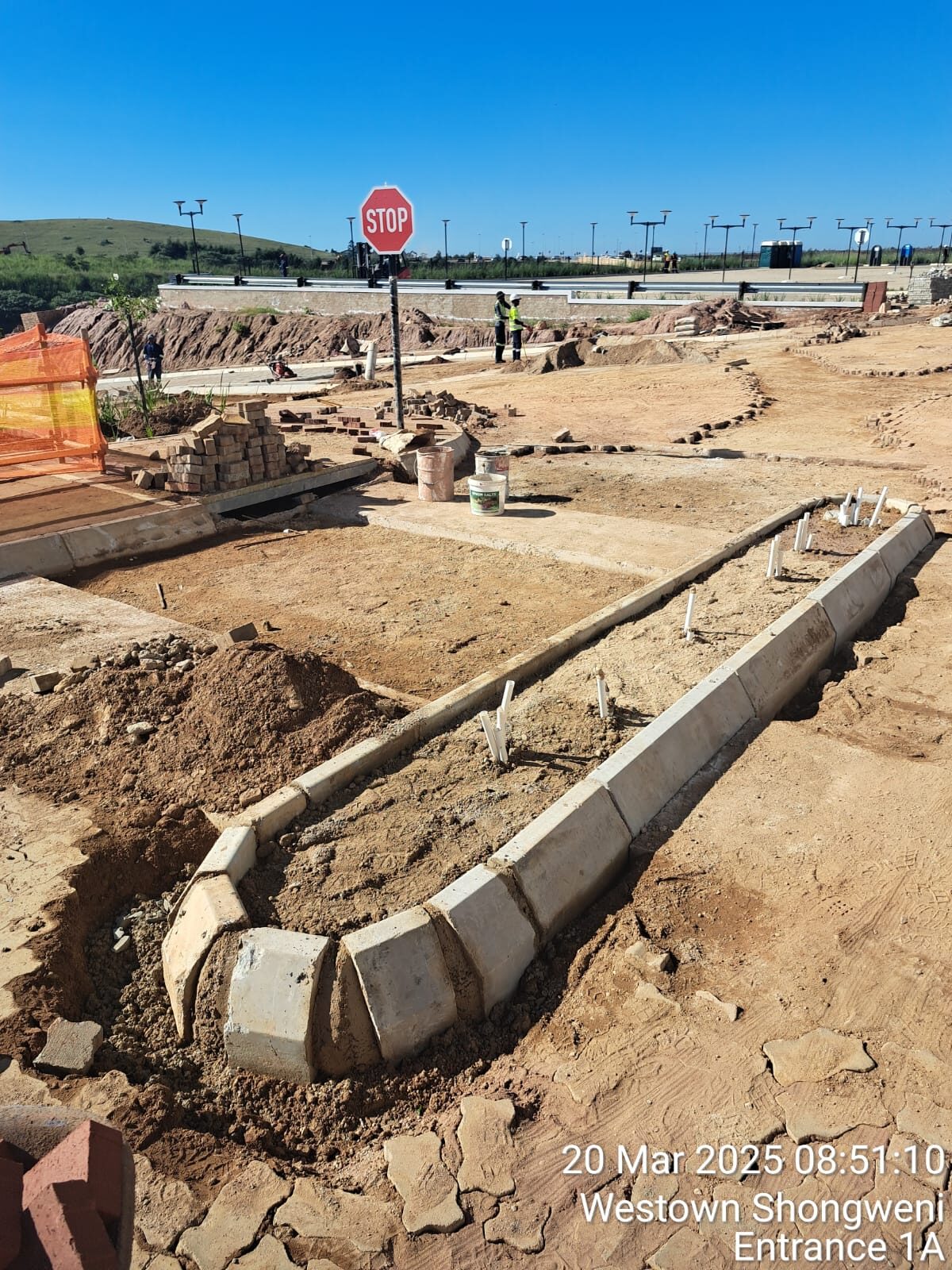 Trenching with ducting laid for underground cable routes