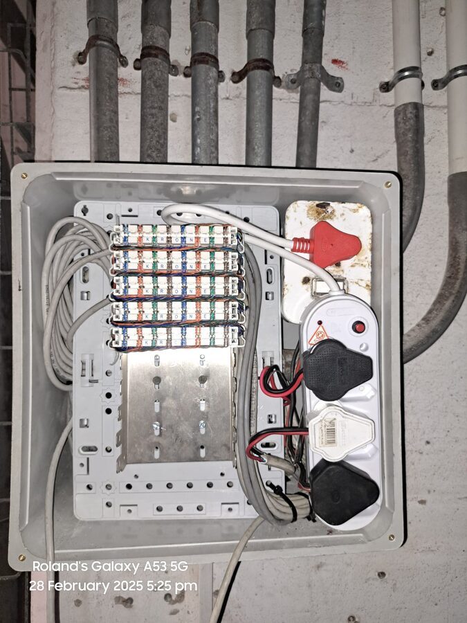 Distribution board terminations and reticulation