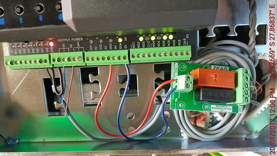 Parking control board wiring and terminations